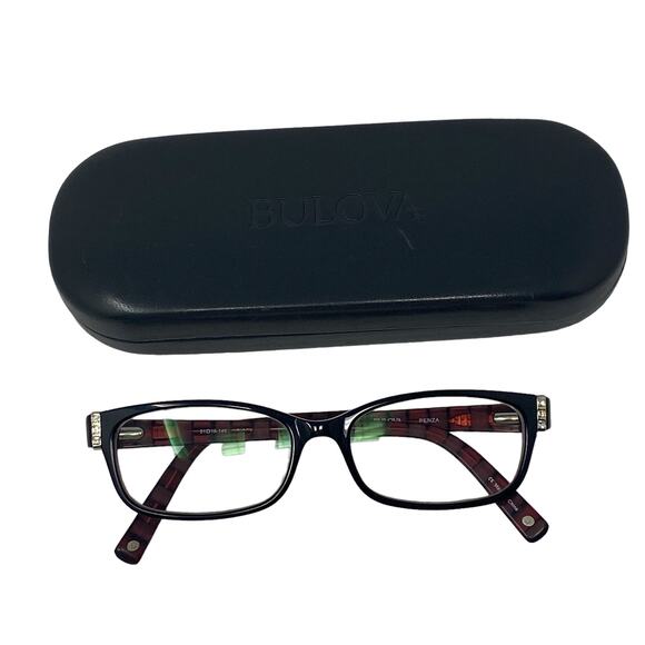 BULOVA Woman's Brown Eyeglasses Frames With Gray Case 51 16 140 Needs Lens - Picture 1 of 16